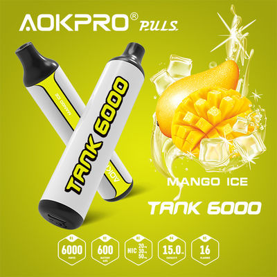 a manga de 600mAh TYPE-C Flavored a pena descartável recarregável 15ml de Vape