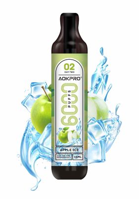 Líquido que recarregável de 6000 sopros E de TYPE-C nenhuma vagem de escape 15ml de Vape não preencheu