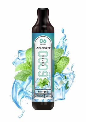 6000 o sopro Vape Flavored descartável duradouro encerra o tanque USB-C de Secundário-ohm