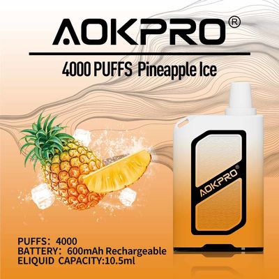 AOKPRO 15ml preencheu o sopro de Vape 4000 da nicotina da barra 50mg do duende