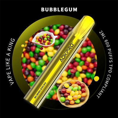 Do dispositivo descartável da vagem do sabor da goma de bolha de SKE PC contínuo 600 sopros Vape