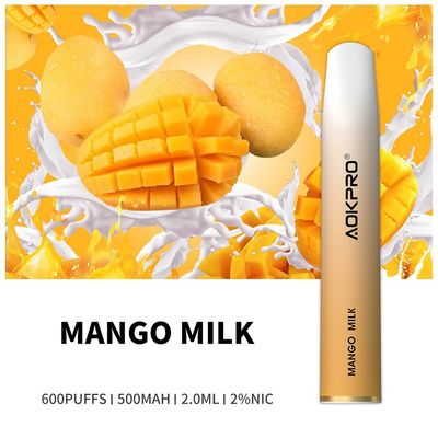 o leite 600 da manga 500mAh sopra vagem preenchida plástica dura descartável Vape de Vape