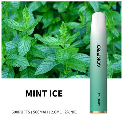 O gelo TPD Vape 600 da hortelã sopra dispositivos descartáveis de sal da nicotina de 2ml 2%