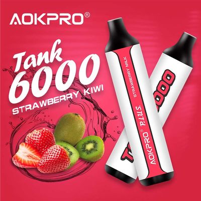 A barra descartável Kiwi Strawberry 15ml do sopro de Vape do sopro dos SS PCTG 6000 preencheu