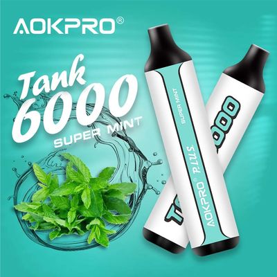 Pena descartável 600mAh de Vape USB-C Vape do sopro de AOKPRO Mesh Coil 6000